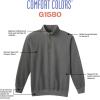 imageComfort Colors Mens 14 Zip Sweatshirt Style G1580Lagoon Blue