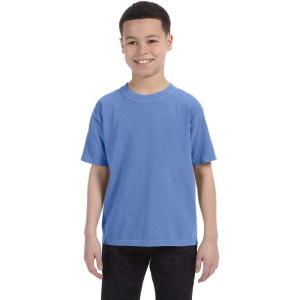 imageChouinard Youth RingSpun Cotton Tee 9018  Flo Blue PgmDyeL