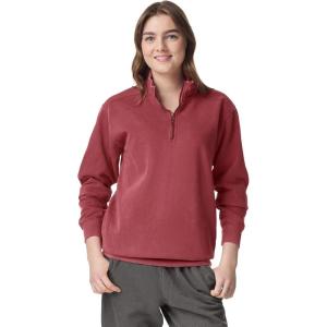 imageComfort Colors Mens 14 Zip Sweatshirt Style G1580Crimson