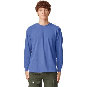 imageComfort Colors Mens Adult Long Sleeve Tee Style 6014Flo Blue