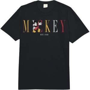 imageDisney Mickey And Friends Mickey Mouse Est 1928 Simple Text Comfort Colors Adult Heavyweight TshirtBlack