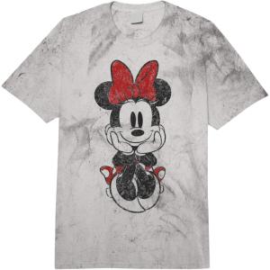 imageDisney Mickey And Friends Minnie Mouse Sitting Comfort Colors Adult Heavyweight TshirtGrey Tie Dye