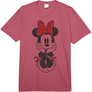 imageDisney Mickey And Friends Minnie Mouse Sitting Comfort Colors Adult Heavyweight TshirtRaspberry Red