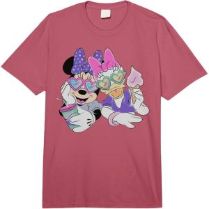 imageDisney  Minnie Mouse and Daisy Comfort Colors Adult Heavyweight TshirtRaspberry Red
