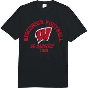 imageWisconsin Badgers Big 10 Football Officially Licensed Comfort Colors Adult Heavyweight TshirtBlack