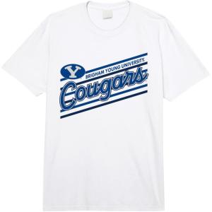 imageBYU Cougars Retro Performer White Officially Licensed Comfort Colors Adult Heavyweight TshirtWhite