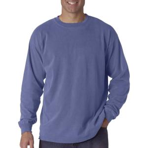 imageComfort Colors Unisex Adult Long Sleeve Tee Style 6014Blue