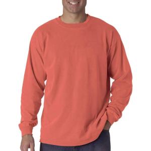 imageComfort Colors Unisex Adult Long Sleeve Tee Style 6014Bright Salmon