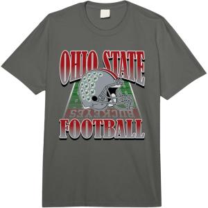 imageOhio State Buckeyes Vintage Football Helmet 90s Comfort Colors Adult Heavyweight TshirtDark Grey