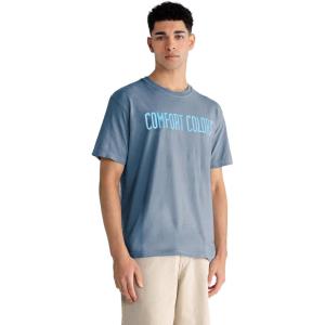 imageComfort Colors UnisexAdult Short Sleeve Tee Style G1717Blue Jean  Fiji Blue Logo Center Print  1pack