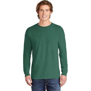 imageComfort Colors Chouinard Adult Garment Dyed Heavyweight Long Sleeve TeeLight Green