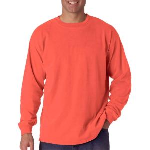imageComfort Colors Ringspun GarmentDyed LongSleeve TShirt C6014Bright Salmon