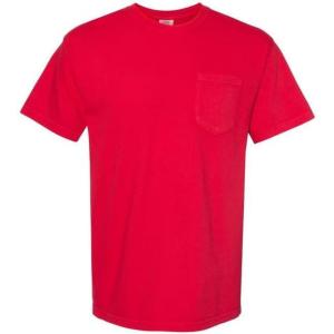 imageComfort Colors Adult Short Sleeve Pocket Tee Style 6030Red