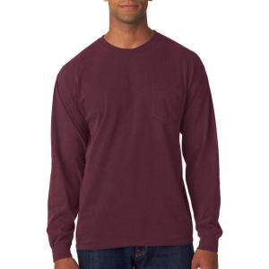 imageMens 4410 Heavyweight Long Sleeve Pocket TShirtBerry