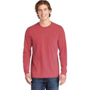 imageMens 4410 Heavyweight Long Sleeve Pocket TShirtCrimson