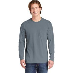 imageMens 4410 Heavyweight Long Sleeve Pocket TShirtGranite
