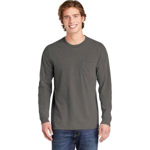 imageMens 4410 Heavyweight Long Sleeve Pocket TShirtGrey