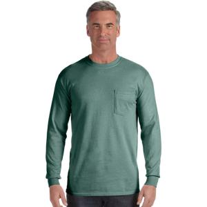 imageMens 4410 Heavyweight Long Sleeve Pocket TShirtLight Green