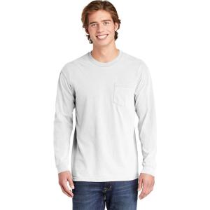 imageMens 4410 Heavyweight Long Sleeve Pocket TShirtWhite