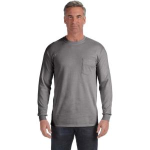imageMens 4410 Heavyweight Long Sleeve Pocket TShirtXxxlarge granite