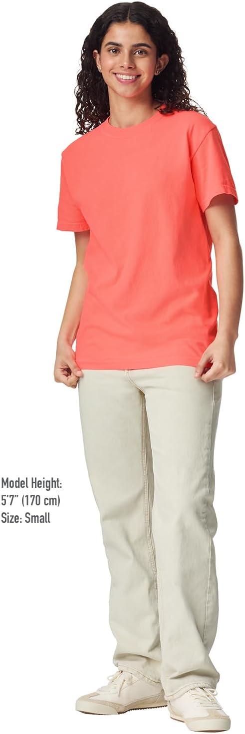 imageComfort Colors Adult Heavyweight Short Sleeve Tee Style G1717G1745 MultipackNeon Red Orange 1pack