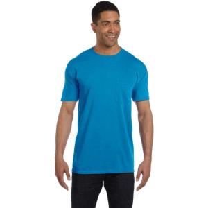 imageCOMFORT COLORS Heavyweight Ring Spun Pocket Tee  Royal Caribe3xlarge sapphire 3xlarge sapphire