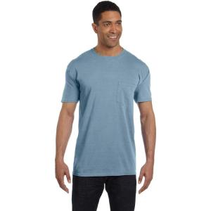 imageCOMFORT COLORS Heavyweight Ring Spun Pocket Tee  Royal CaribeBay