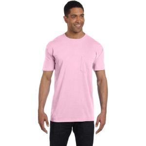 imageCOMFORT COLORS Heavyweight Ring Spun Pocket Tee  Royal CaribeBlossom