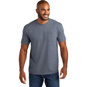 imageCOMFORT COLORS Heavyweight Ring Spun Pocket Tee  Royal CaribeBlue Jean