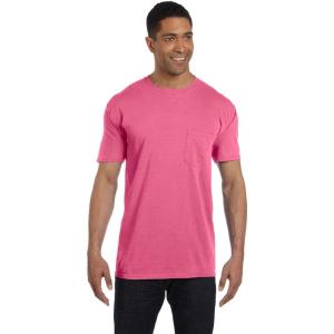 imageCOMFORT COLORS Heavyweight Ring Spun Pocket Tee  Royal CaribeCrunchberry