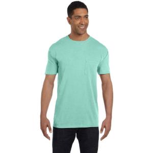 imageCOMFORT COLORS Heavyweight Ring Spun Pocket Tee  Royal CaribeIsland Reef