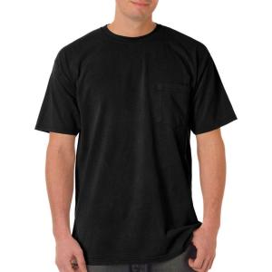 imageCOMFORT COLORS Heavyweight Ring Spun Pocket Tee  Royal CaribeLarge black Dirdye large black Dirdye