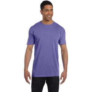 imageCOMFORT COLORS Heavyweight Ring Spun Pocket Tee  Royal CaribeLarge violet