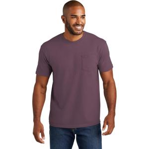 imageCOMFORT COLORS Heavyweight Ring Spun Pocket Tee  Royal CaribeMedium berry