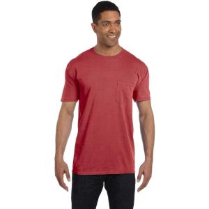 imageCOMFORT COLORS Heavyweight Ring Spun Pocket Tee  Royal CaribeMedium brick