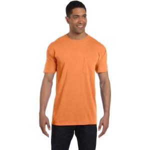 imageCOMFORT COLORS Heavyweight Ring Spun Pocket Tee  Royal CaribeMelon