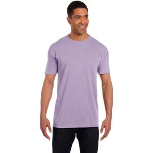 imageCOMFORT COLORS Heavyweight Ring Spun Pocket Tee  Royal CaribeOrchid