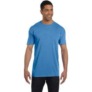 imageCOMFORT COLORS Heavyweight Ring Spun Pocket Tee  Royal CaribeRoyal Caribe