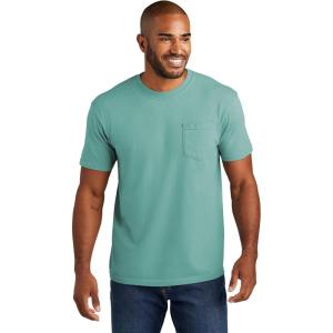 imageCOMFORT COLORS Heavyweight Ring Spun Pocket Tee  Royal CaribeSmall seafoam