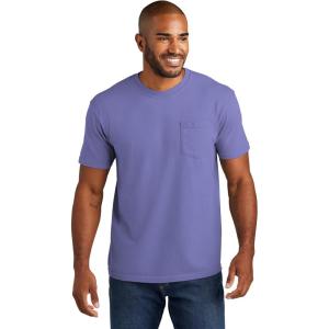imageCOMFORT COLORS Heavyweight Ring Spun Pocket Tee  Royal CaribeViolet
