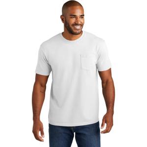 imageCOMFORT COLORS Heavyweight Ring Spun Pocket Tee  Royal CaribeWhite